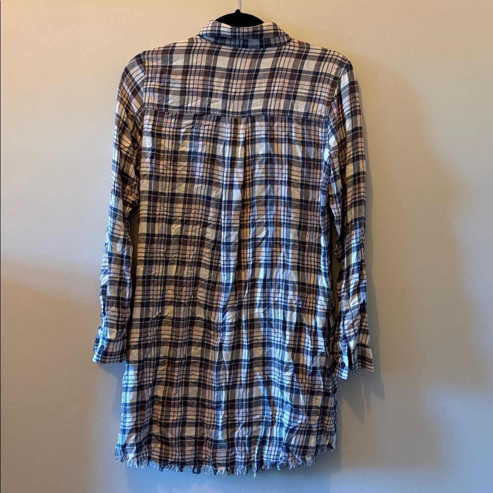 Michael Stars Plaid Shirt Dress SZ S - Picture 3 of 5